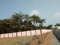 Boundary wall of an office in India