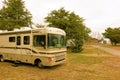 A bounder backed into a campsite