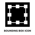 Bounding box icon vector isolated on white background, logo concept of Bounding box sign on transparent background, black filled