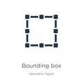Bounding box icon vector. Trendy flat bounding box icon from geometric figure collection isolated on white background. Vector
