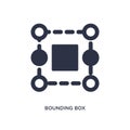 bounding box icon on white background. Simple element illustration from geometric figure concept