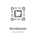 Bounding box outline vector icon. Thin line black bounding box icon, flat vector simple element illustration from editable