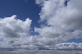 the boundless expanse of the sky with cumulus clouds and rays of the sun, moments of daybreak and sunset