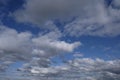 the boundless expanse of the sky with cumulus clouds and rays of the sun, moments of daybreak and sunset