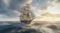 Boundless Horizons: A Small Sailing Ship Navigating the Baltic Sea