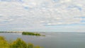 boundless water spaces of the Dnieper River in Ukraine