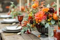 Bountiful Autumn harvest table. Generate Ai Royalty Free Stock Photo