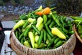 A Basket of Chiles Royalty Free Stock Photo