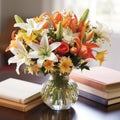 bountiful bouquet showcasing a harmonious blend of various spring blooms