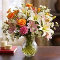 bountiful bouquet showcasing a harmonious blend of various spring blooms