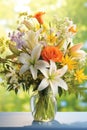 bountiful bouquet showcasing a harmonious blend of various spring blooms