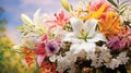 bountiful bouquet showcasing a harmonious blend of various spring blooms