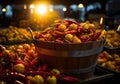 A Bountiful Harvest of Vibrant Red and Yellow Peppers