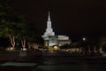 Bountiful Utah Mormon Temple at Night Royalty Free Stock Photo