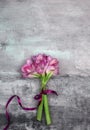 Bouquet amaryllis top view