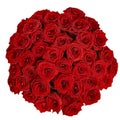 Bouquet of beautiful red roses on a white background with clipp Royalty Free Stock Photo