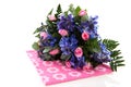 Bouquet in blue and pink