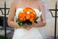 The bouquet in the bridal's hands Royalty Free Stock Photo