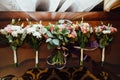 bouquet for the bride and her bridesmaids Royalty Free Stock Photo