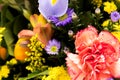 Bouquet of bright flowers. Mothers Day or Valentines Day Concept. Vintage home decor. Close Up