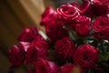 Bouquet of bright red roses Royalty Free Stock Photo