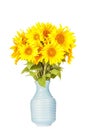 Bouquet of bright yellow sunflowers Royalty Free Stock Photo