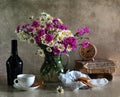 Bouquet of camomiles and carnations Royalty Free Stock Photo