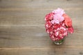 Bouquet of carnation in a glass bottle Royalty Free Stock Photo