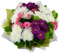 Bouquet of chrysanthemums and roses bush Royalty Free Stock Photo