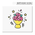 Bouquet color icon