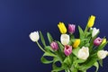 Bouquet of colorful tulip flowers Royalty Free Stock Photo