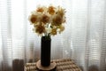 Bouquet of daffodils in the interior. Flowers against the backdrop of a lighted window.. Spring bouquet. copy space Royalty Free Stock Photo