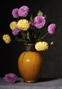 Bouquet of dahlie Royalty Free Stock Photo