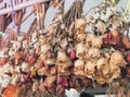 Bouquet of dried dying roses