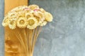 Bouquet of dried flowers on the background of a concrete wall , Selective focus Royalty Free Stock Photo