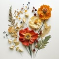 bouquet of dried flowers, herbarium