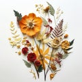 bouquet of dried flowers, herbarium