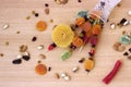 Colorful dried fruits for the Jewish holiday of Tu Bishvat
