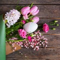 Bouquet with easter egg