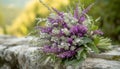 A bouquet featuring a mix of lavender and sage, Royalty Free Stock Photo