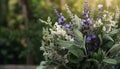 A bouquet featuring a mix of lavender and sage, Royalty Free Stock Photo