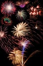 Bouquet of fireworks Royalty Free Stock Photo