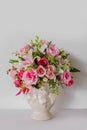 Bouquet, Flower, Vase, Springtime, White Background Royalty Free Stock Photo