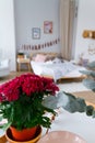 A bouquet of flowers in the bedroom Royalty Free Stock Photo