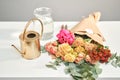 Bouquet 011. Flowers bunch, set for home. Fresh cut flowers for decoration home. European floral shop. Delivery fresh Royalty Free Stock Photo