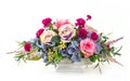 Bouquet of flowers in ceramic pot Royalty Free Stock Photo