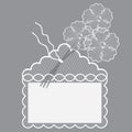 Bouquet of flowers in a lacy envelope Royalty Free Stock Photo