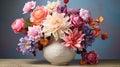 bouquet flowersr in vase Royalty Free Stock Photo