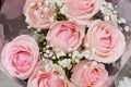 Bouquet of gentle pink roses. Royalty Free Stock Photo