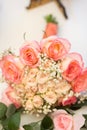 A bouquet of gentle pink roses Royalty Free Stock Photo